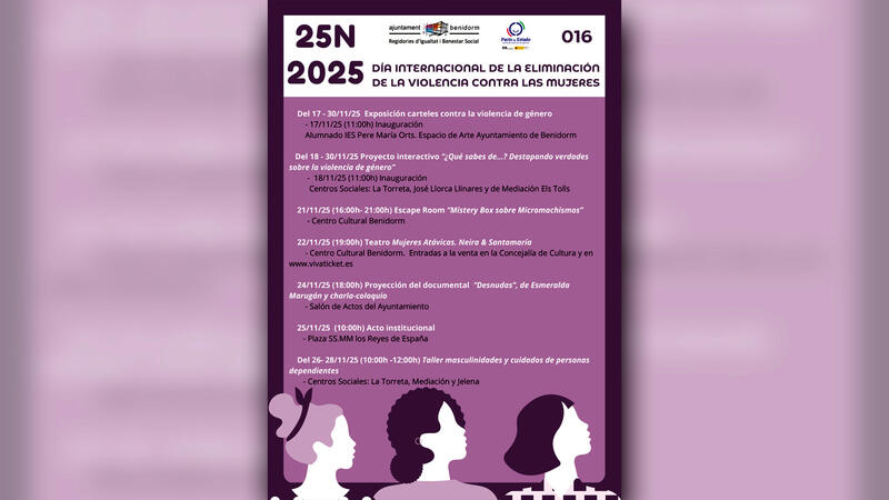 Igualdad programa actividades formativas, lúdicas y culturales para concienciar contra la violencia machista
